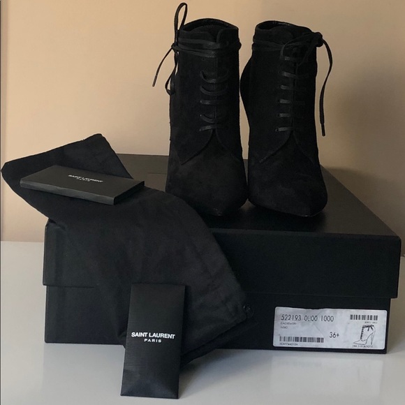 Yves Saint Laurent YSL Era Suede Ankle Boots - Picture 8 of 16